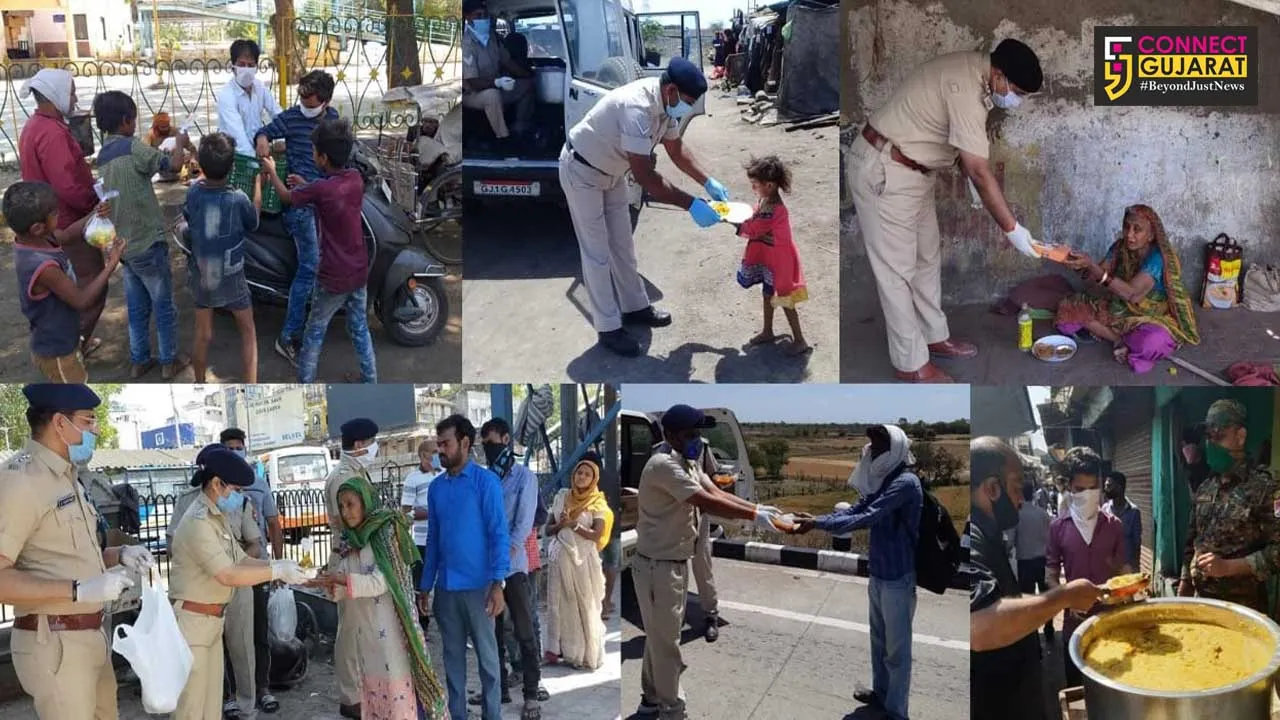 WR RPF and IRCTC distribute food packages to needy persons during Coronavirus lockdown