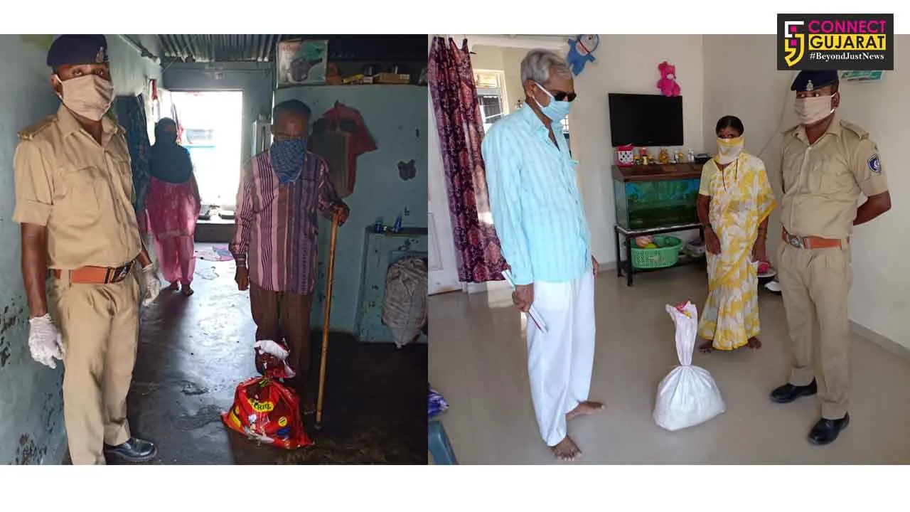 Vadodara police continue to help needy people in this difficult time