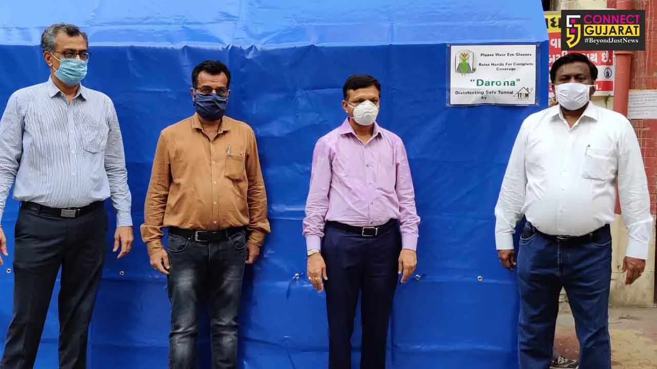 Disinfectant tunnel installed at collector office