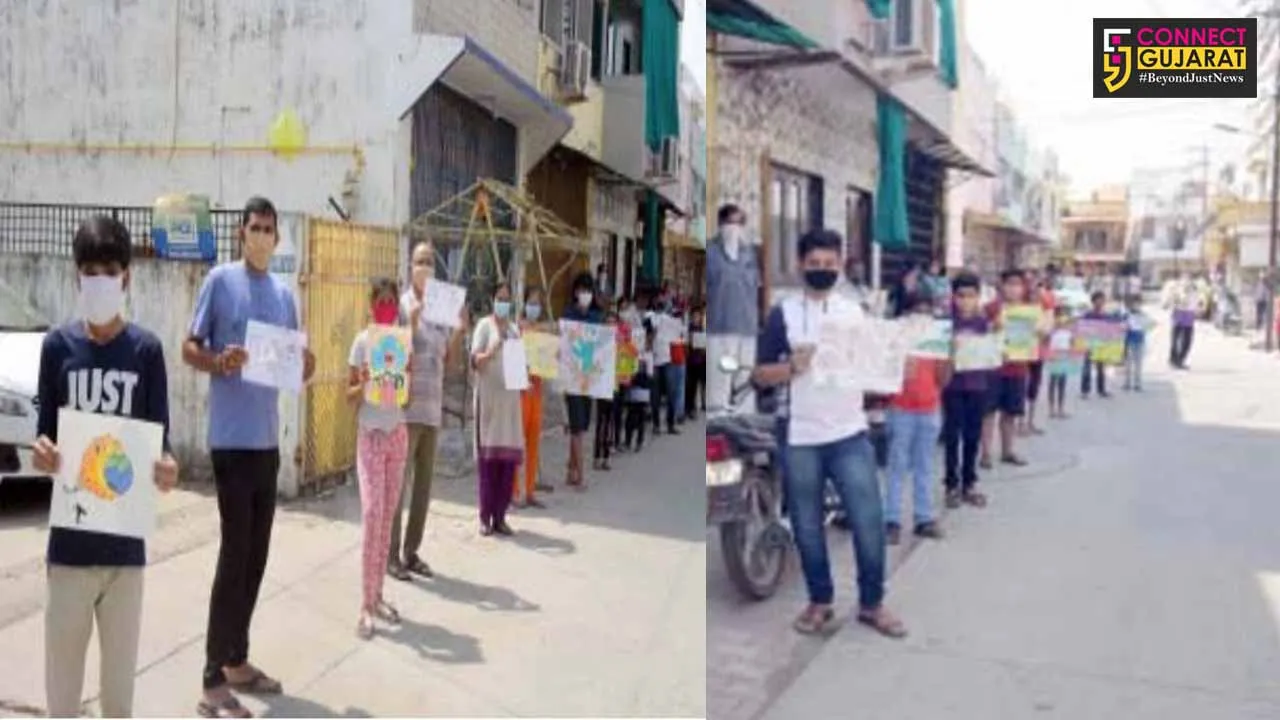 Residents of a society in Vadodara spreads COVID 19 awareness through paintings