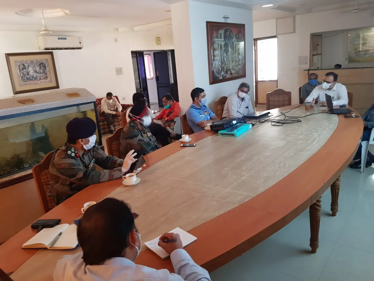 OSD Dr. Vinod Rao met three defense heads in Vadodara