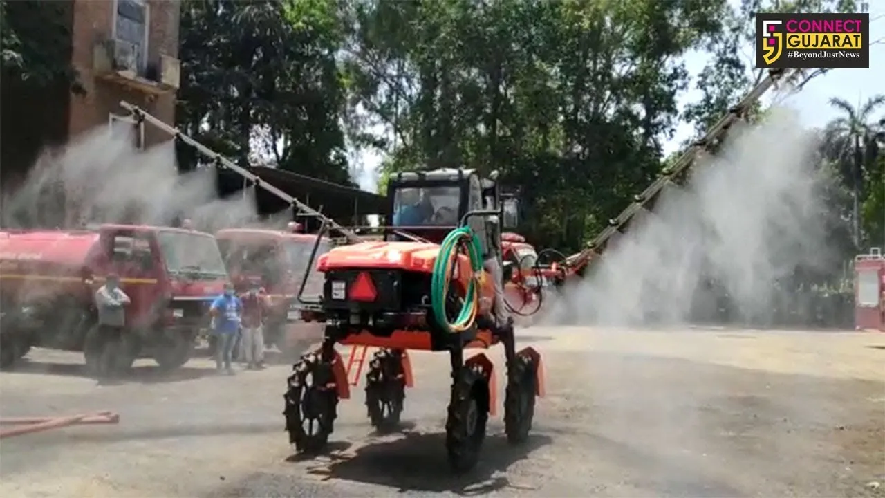 Vadodara :Arrangement of special fogging machine for public sanitation by Swadhyaya parivar