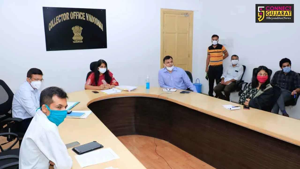 Vadodara district collector conducted dialogue with sarpanchs and talatis