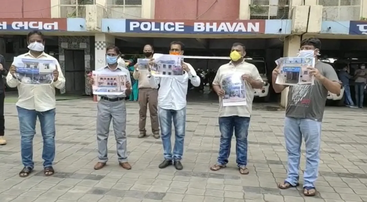 Vadodara youths demand removal of display boards displaying Chinese mobile companies