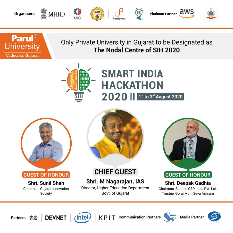 Inauguration of SIH 2020 Software Edition at Nodal Centre Parul University