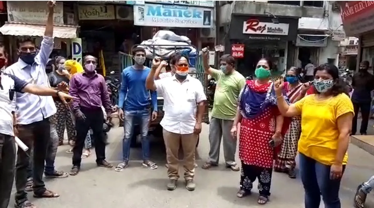 Locals of Marimata lane in Vadodara protest against overcrowding in the area