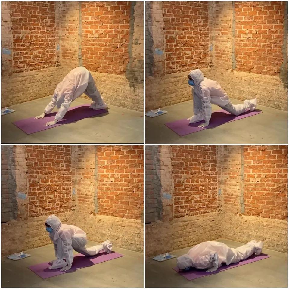 Vadodara Yoga teacher dedicate a performance to Covid health workers