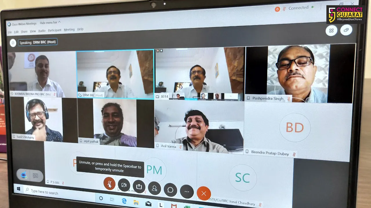 Web press conference on the achievements of the board organized in Vadodara division of Western Railway