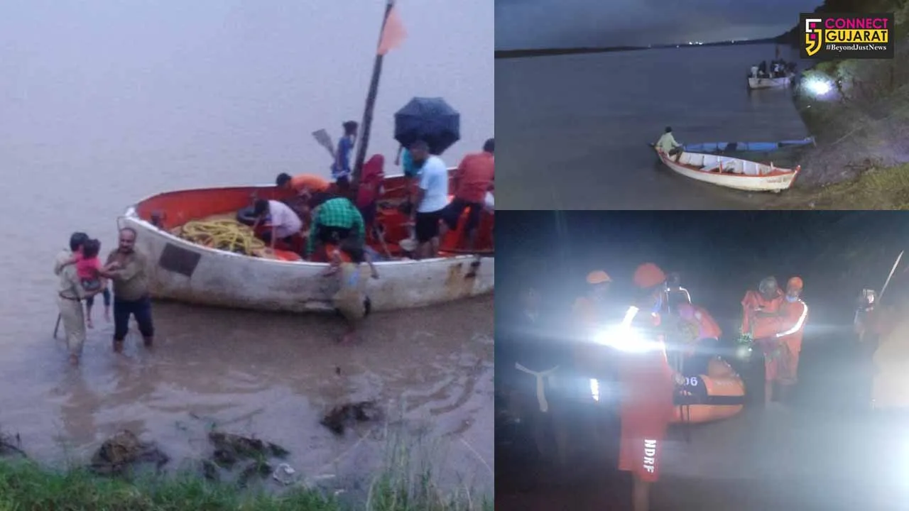 Taluka administration and police shifted 40 people from Mahi Bhatha near Dabka