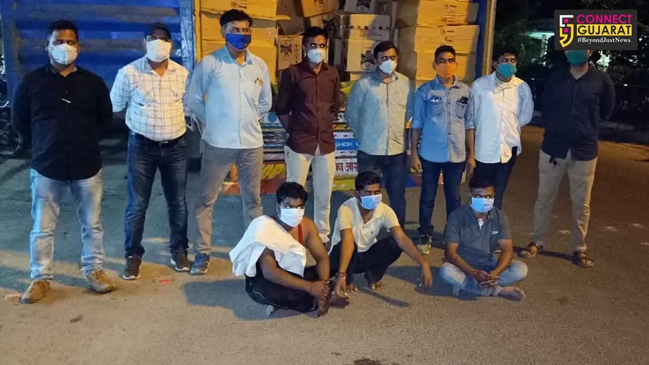 Vadodara police caught IMFL worth 24.19 lakhs