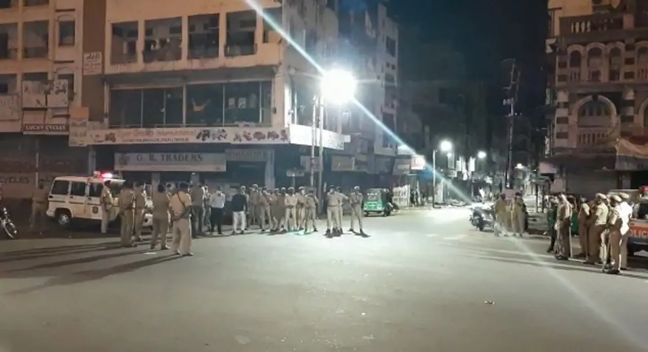 Locals went into arguments with police over action at Nyaymandir area in Vadodara