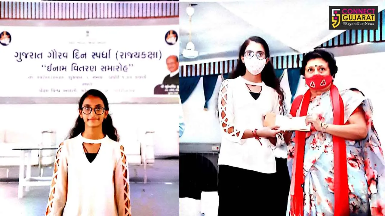 Vadodara girl awarded for her essay on Corona Warriors