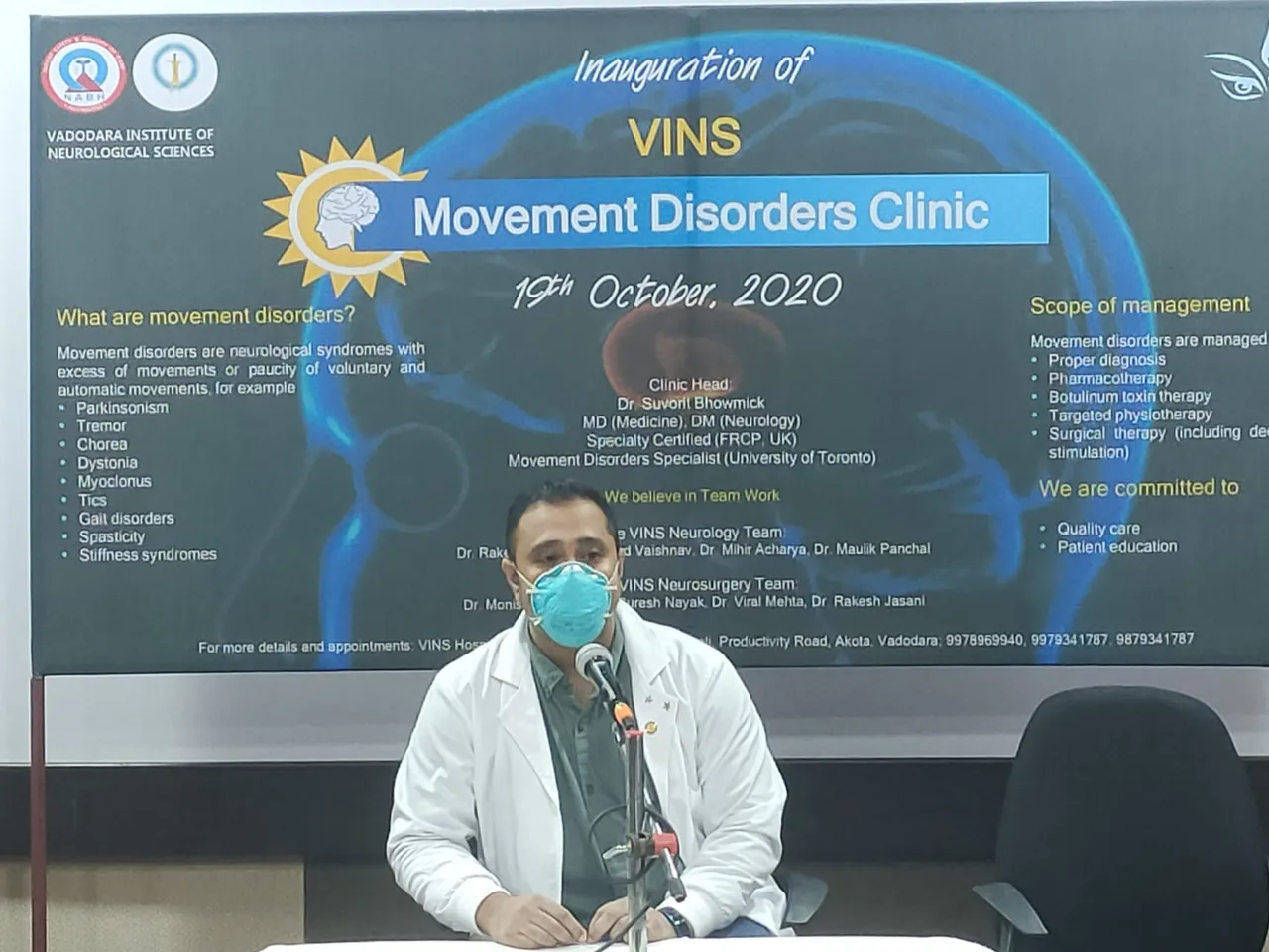 Vadodara Institute of Neurological Sciences starts Movement Disorders Clinic