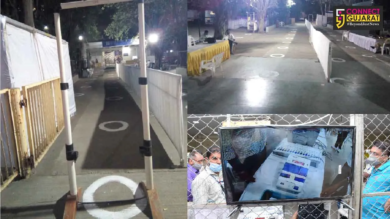 Cameras installed to maintain social distance in the counting room