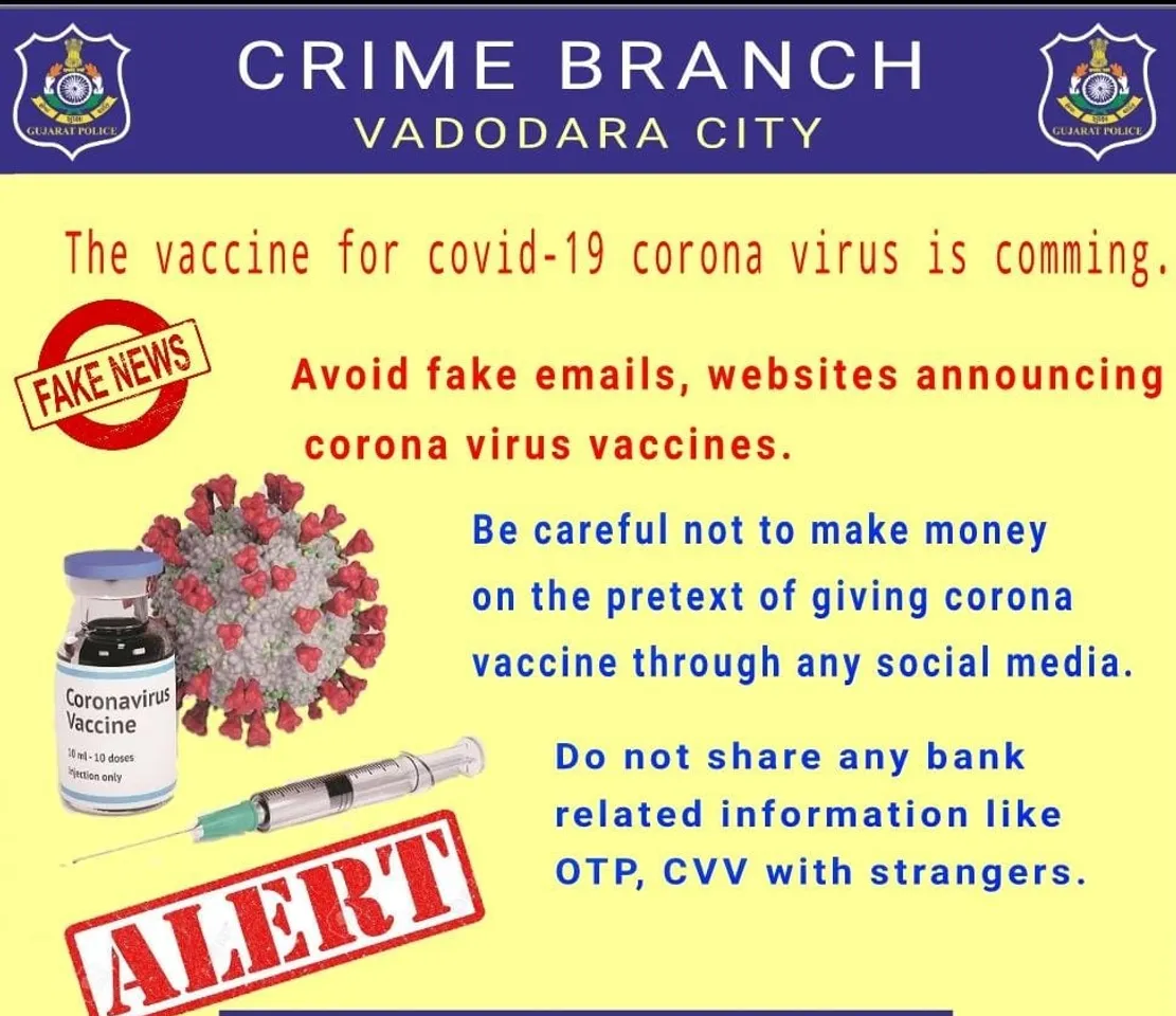 Vadodara police spread awareness regarding Coronavirus vaccine announcement