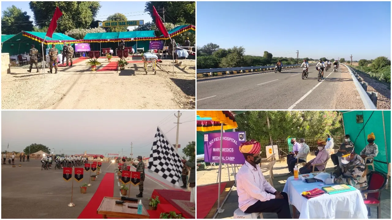 Swarnim Vijay Varsh 1971 Cyclothon soldiers pay homage to the glorious 1971 victory