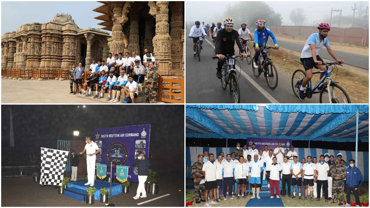SWAC conducts cycle rally to commemorate Vijay Diwas