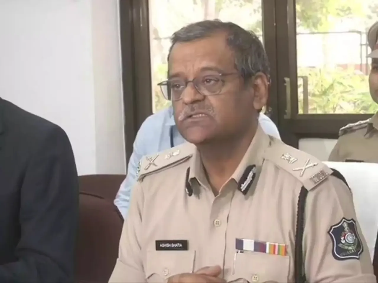 Gujarat DGP Ashish Bhatia on a visit to Vadodara on Friday