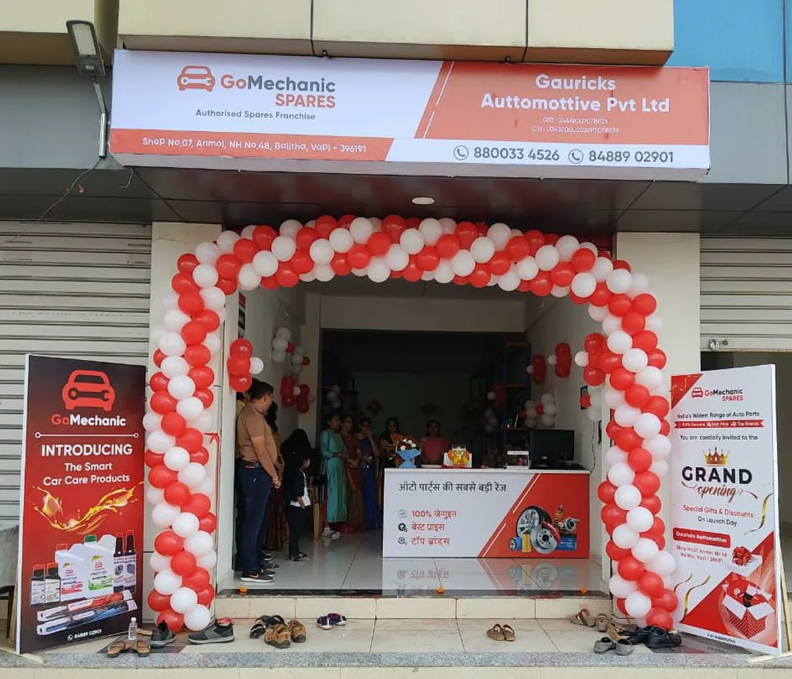 No more hassles for auto part retailers and workshops; Automobile service provider GoMechanic opens a new spare parts franchise outlet in Vapi