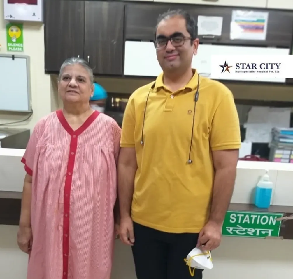 Complicated Gall bladder stones, umbilical Hernia and Ovarian Cyst treated by  single laparoscopic surgery on 70 year old female in Kalyan