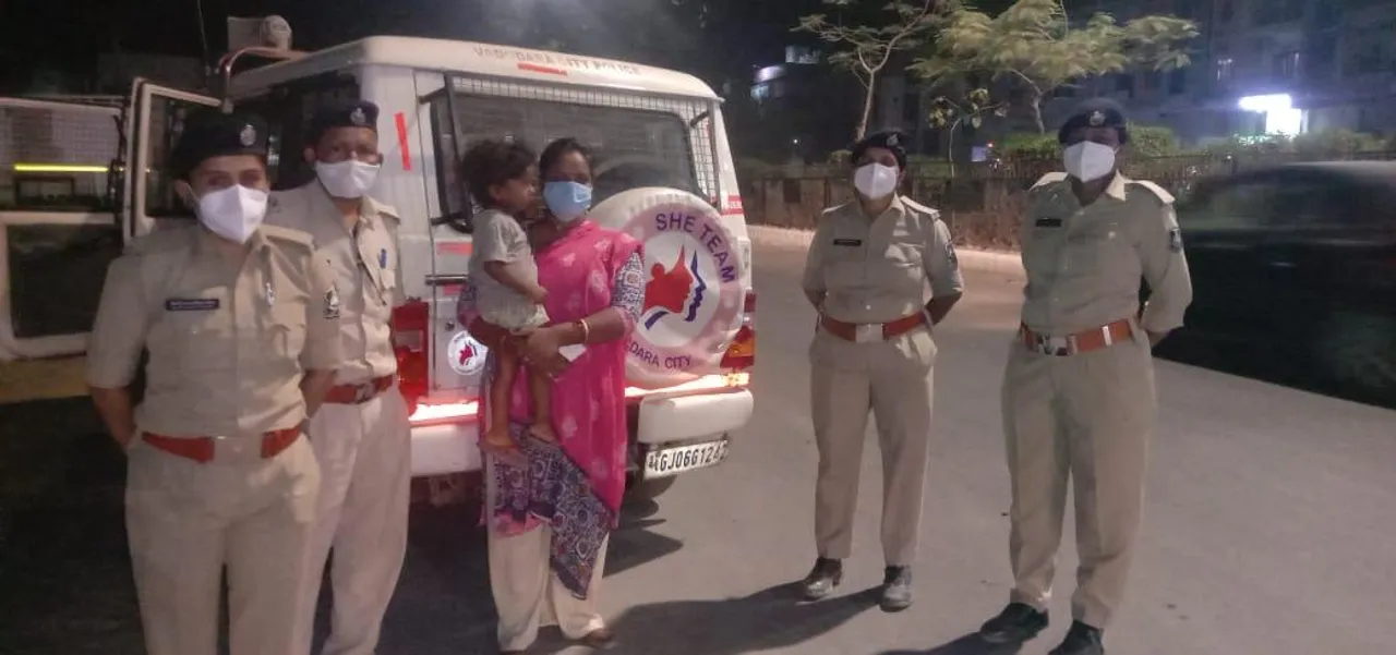 Vadodara She team unite three old child with parents