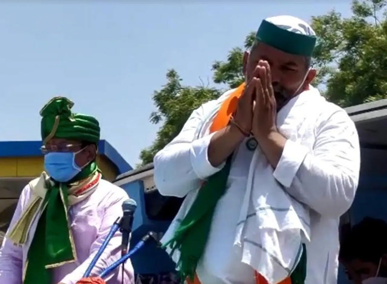 Farmer leader Rakesh Tikait arrived in Vadodara