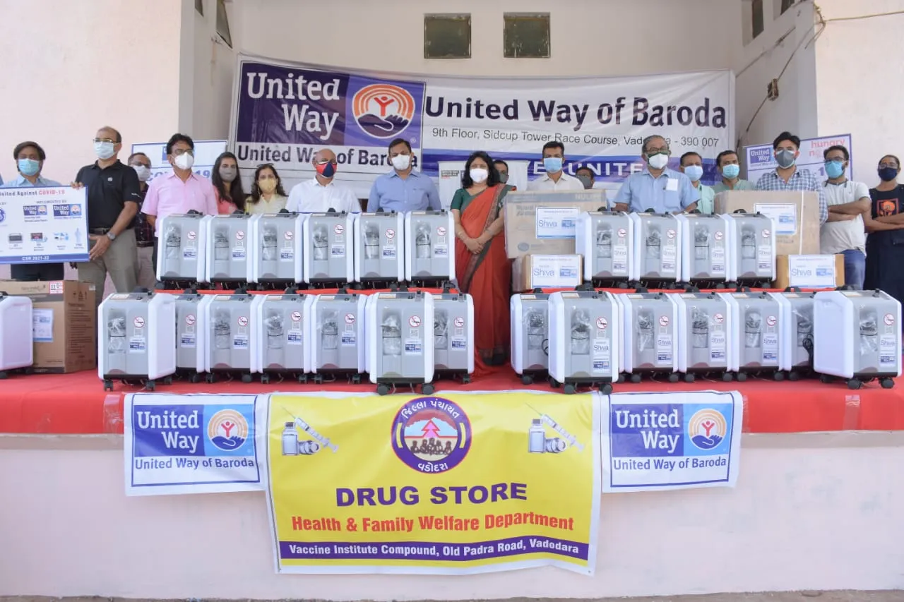 Medical devices provided for the rural area of Vadodara district by United Way of Baroda and other donors