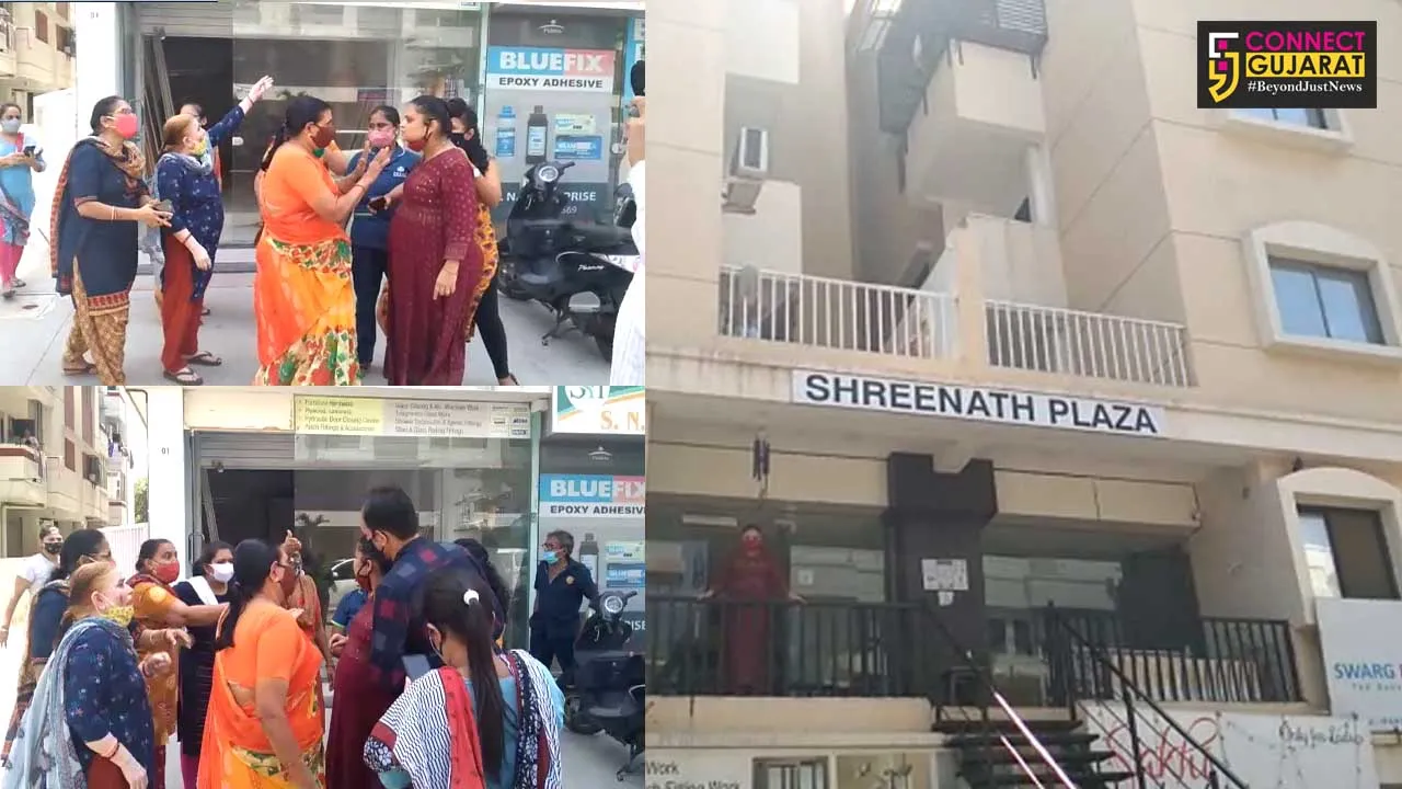 Locals aggressively protest after covid patients were brought by administrators of old age home located in Vadodara