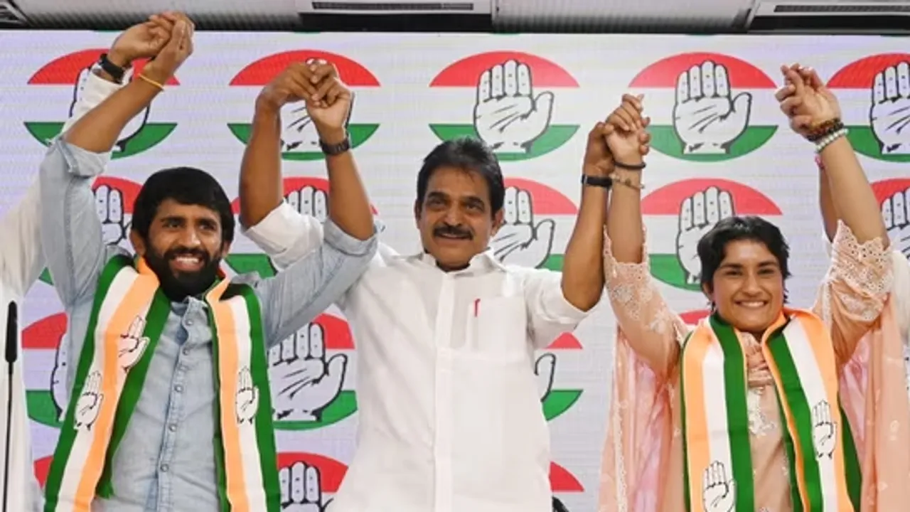 Vinesh Phogat And Bajrang Puniya Join Congress