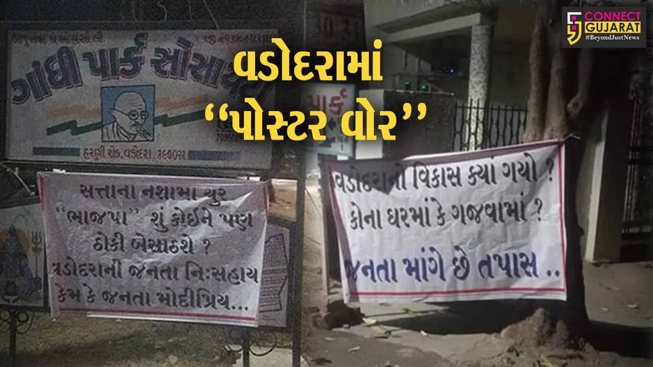 વડોદરામાં “પોસ્ટર વોર” : ત્રીજી વખત સાંસદ રંજન ભટ્ટને રિપીટ કરાતા BJPમાં નારાજગી, ઠેર ઠેર પોસ્ટર લાગ્યા...