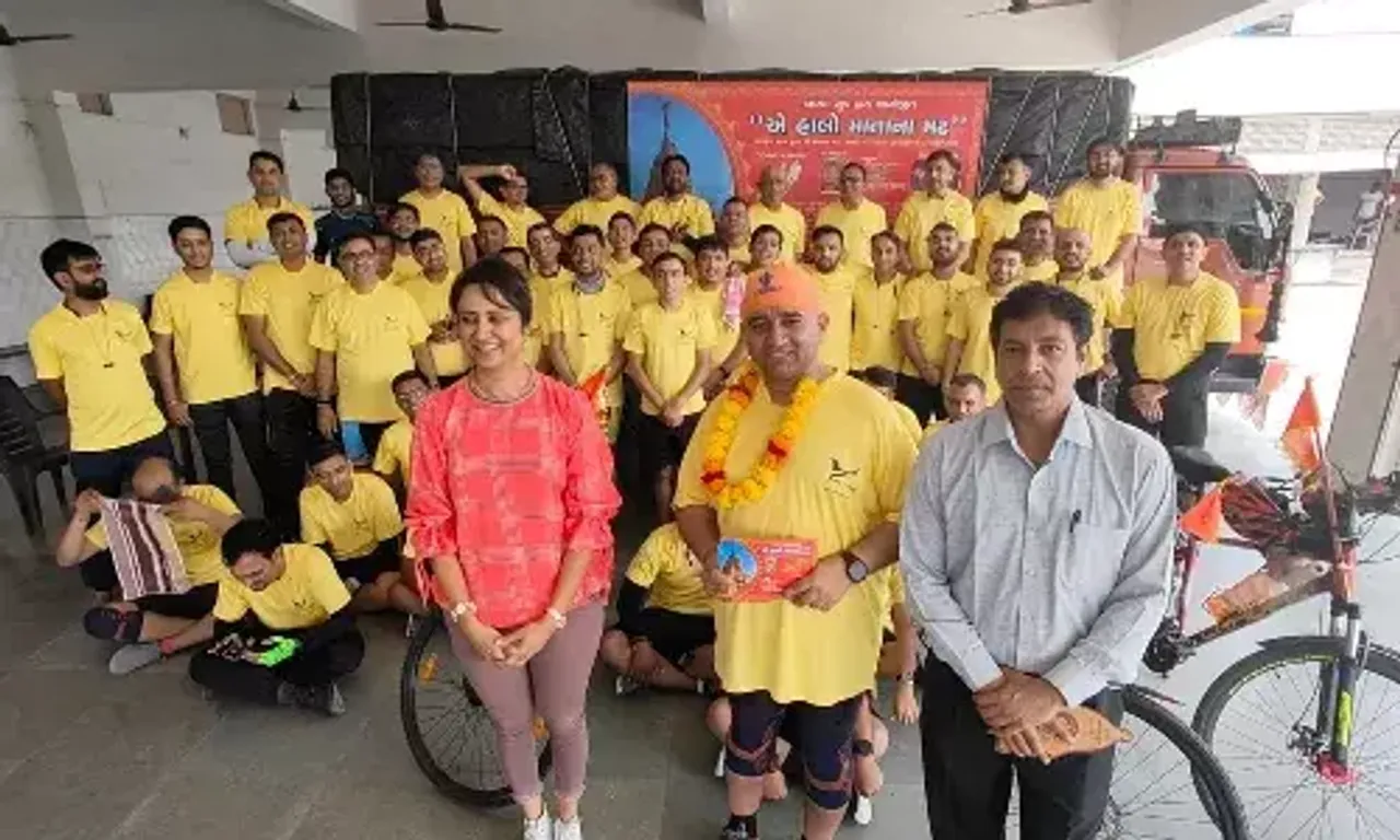 અંકલેશ્વર:ફીટ ઇન્ડિયા મૂવમેન્ટના સંદેશ સાથે કચ્છના આશાપુરા માતાજીના મઢ જઈ રહેલ સાયકલયાત્રીઓનું કરાયું સન્માન