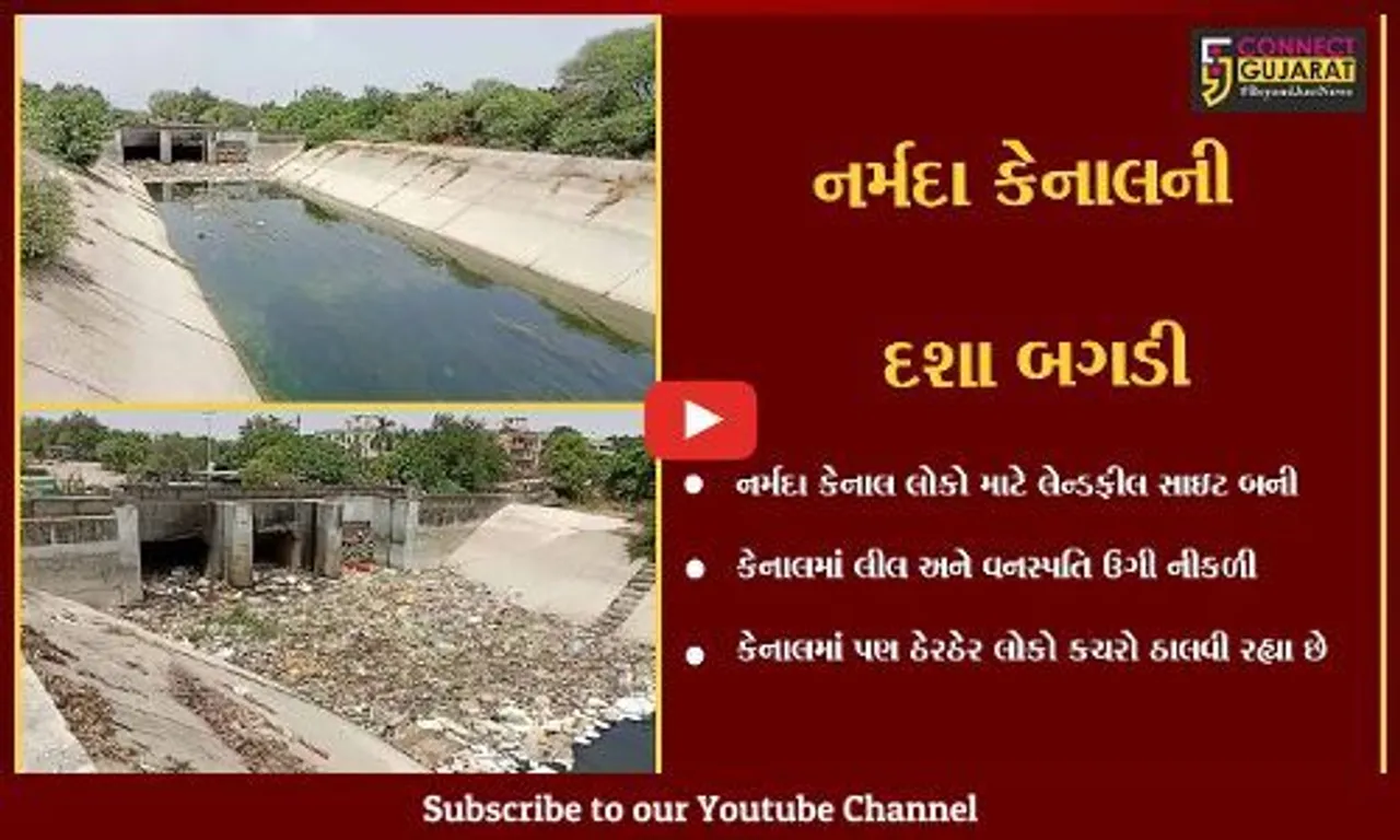 વડોદરા : નર્મદા કેનાલ લોકો માટે લેન્ડફીલ સાઇટ બની, નર્મદા નિગમ દ્વારા સાફ સફાઈ કરવામાં બેદરકારી દાખવાઇ