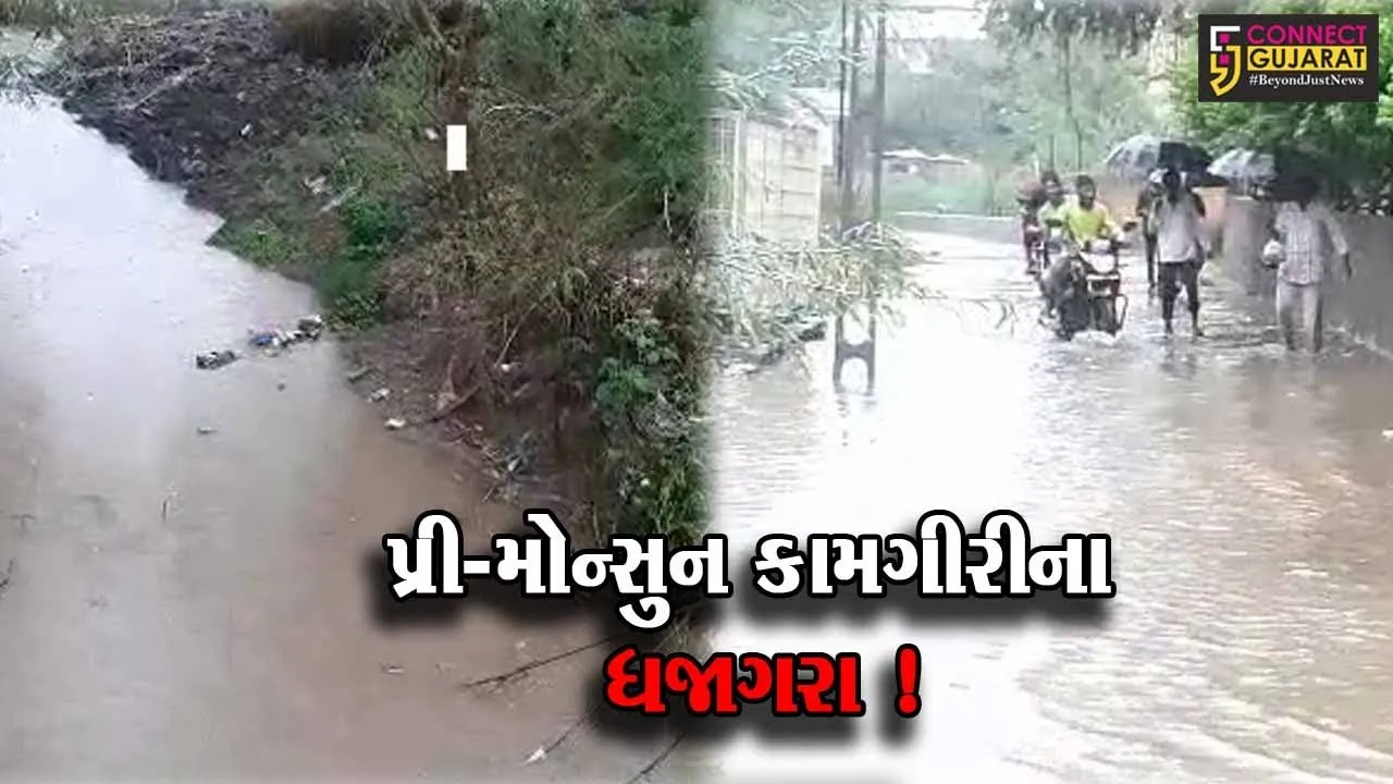 ભરૂચ:આમોદ નગર પાલિકાની પ્રી-મોન્સુન કામગીરીની પોલ ખુલ્લી પડી,વિવિધ વિસ્તારોમાં વરસાદી પાણી ભરાયા