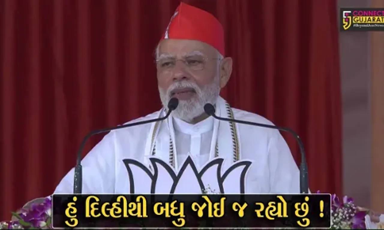 ગુજરાત પ્રવાસના અંતિમ દિવસે PM નરેન્દ્ર મોદીએ જંગી જાહેરસભા સંબોધી, કોંગ્રેસ પર કર્યા અનેક પ્રહાર