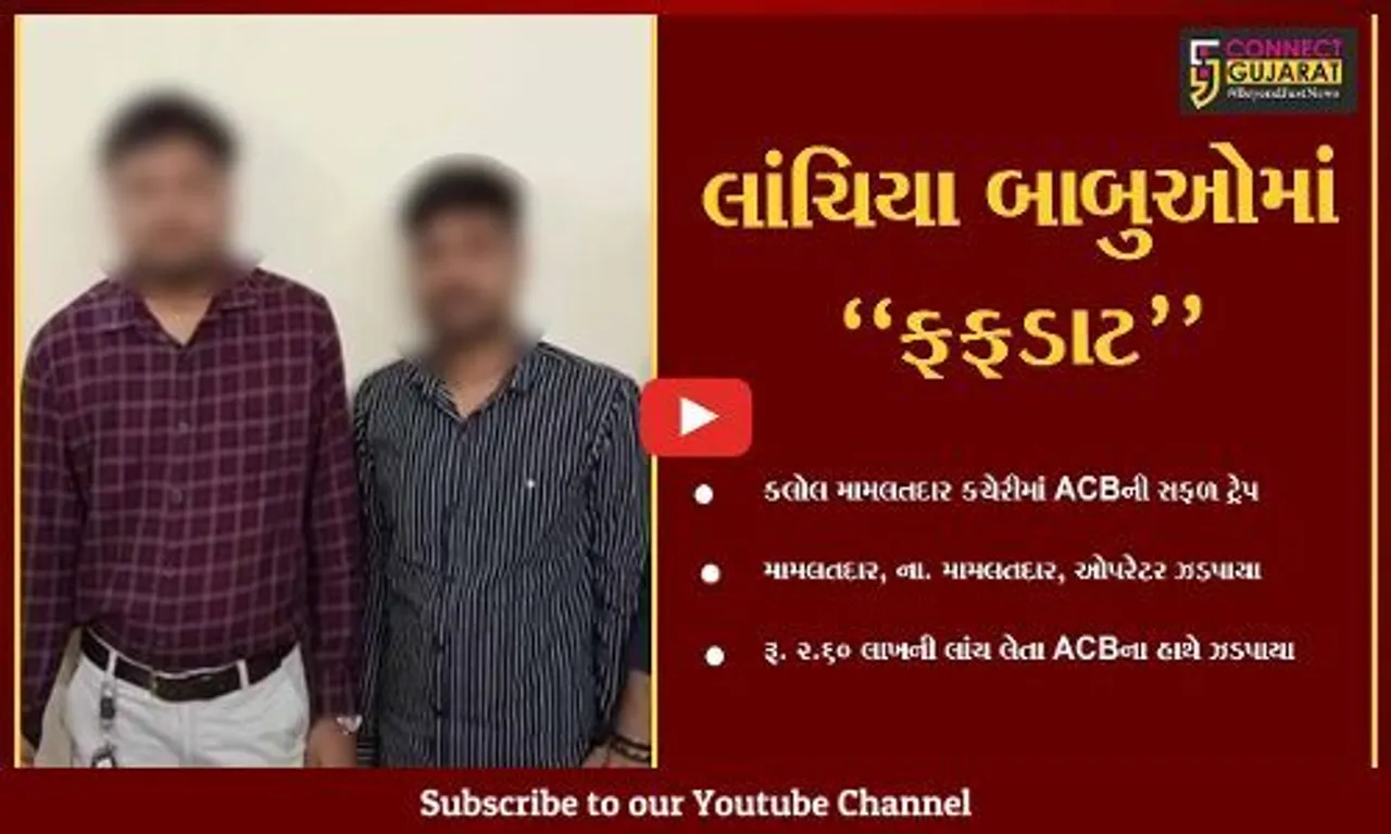 ગાંધીનગર : રૂ. 2.60 લાખની લાંચ લેતા મામલતદાર સહિત 2 લોકો ACBના હાથે ઝડપાયા...