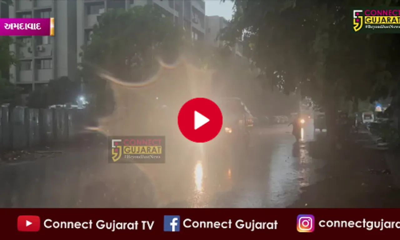 અમદાવાદ શહેરમાં ભારે પવન સાથે જોરદાર વરસાદ, ક્રિકેટ રસીકો મુકાયા ચિંતામાં