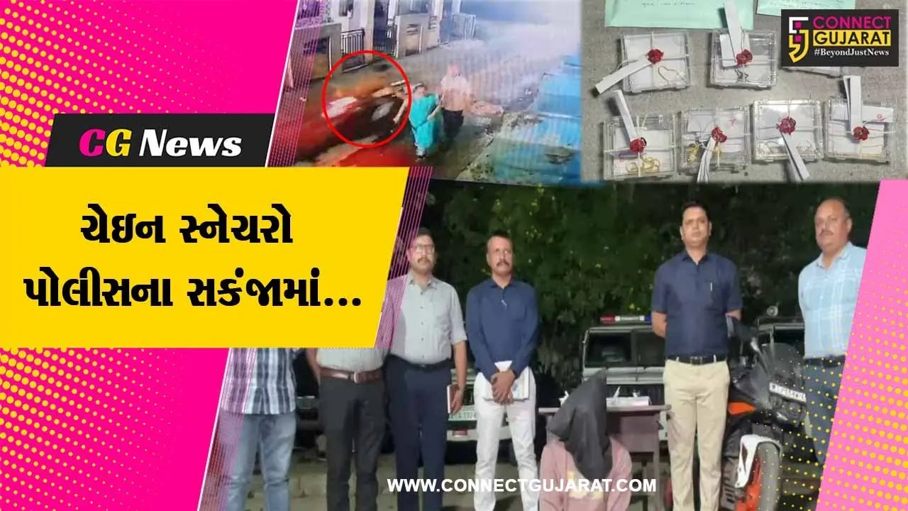 નવસારી : મહિલાઓના ગળામાંથી ચેઇન સ્નેચિંગકરતો આરોપી પોલીસ ગિરફતમાં….