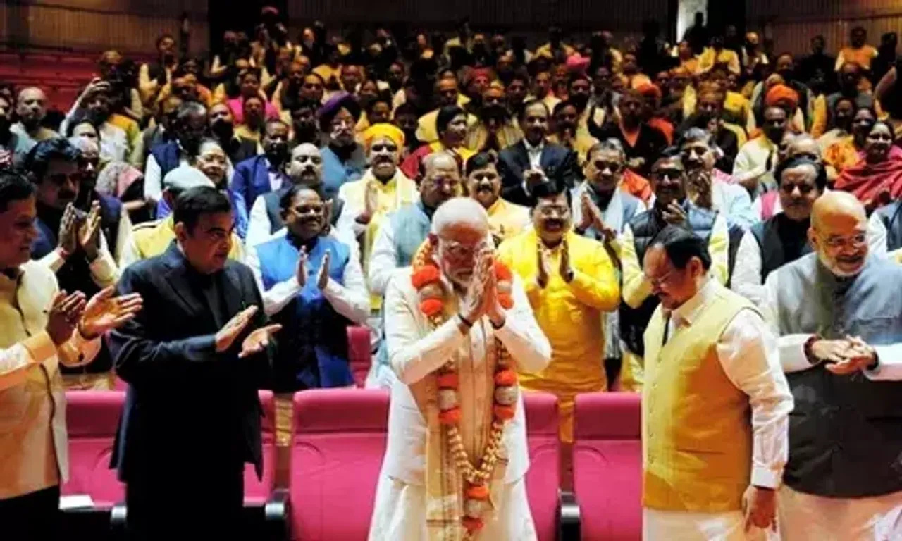 દિલ્હીમાં ભાજપની સંસદીય દળની મિટિંગ પૂરી:ત્રણ રાજ્યોમાં જીત પર મોદી બોલ્યા- આ પાર્ટીના કાર્યકરોની મહેનતનું પરિણામ