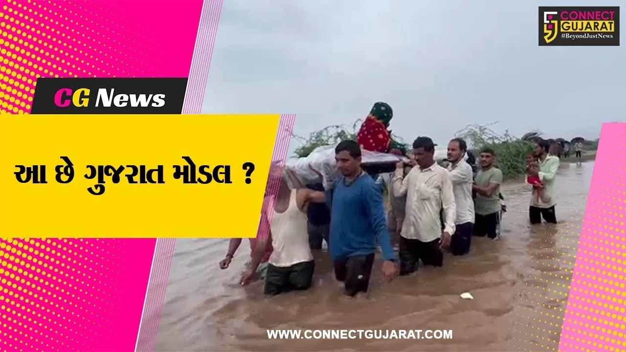 ગીરસોમનાથ : પ્રસૂતિની પીડા થતા ગ્રામજનોએ પાણીના પ્રવાહ વચ્ચે મહિલાને હોસ્પિટલ સુધી પહોંચાડી,જુઓ દિલધડક વિડીયો