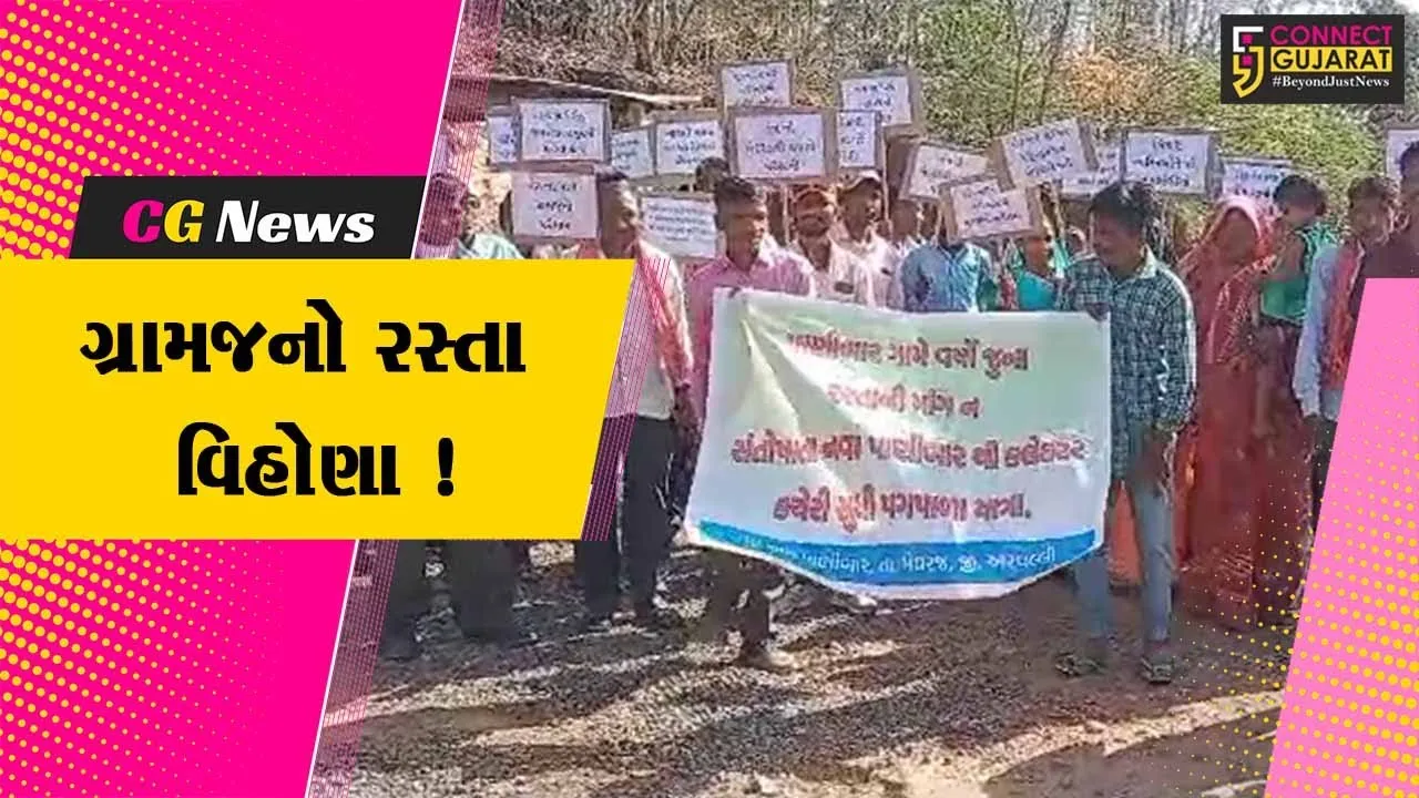અરવલ્લી: મેઘરજના નવાપાણીબાર ગામે મંજૂર થયેલો રસ્તો અન્ય જગ્યાએ બની ગયો,ગ્રામજનોમાં આક્રોશ