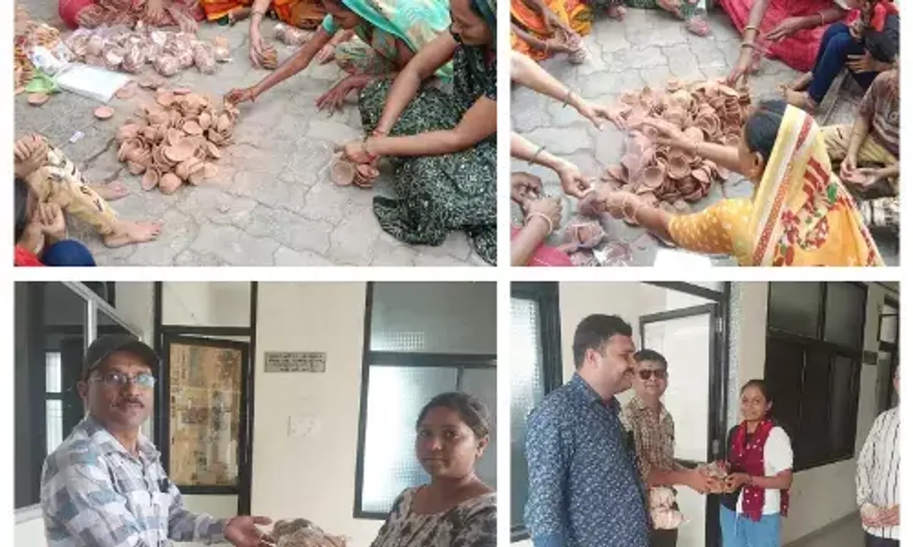 “મારી માટી, મારો દેશ” : ભાવનગરના માનગઢના શિવશક્તિ સખી મંડળની બહેનોએ 665 ગ્રામ પંચાયતો માટે દીવડા બનાવ્યા...
