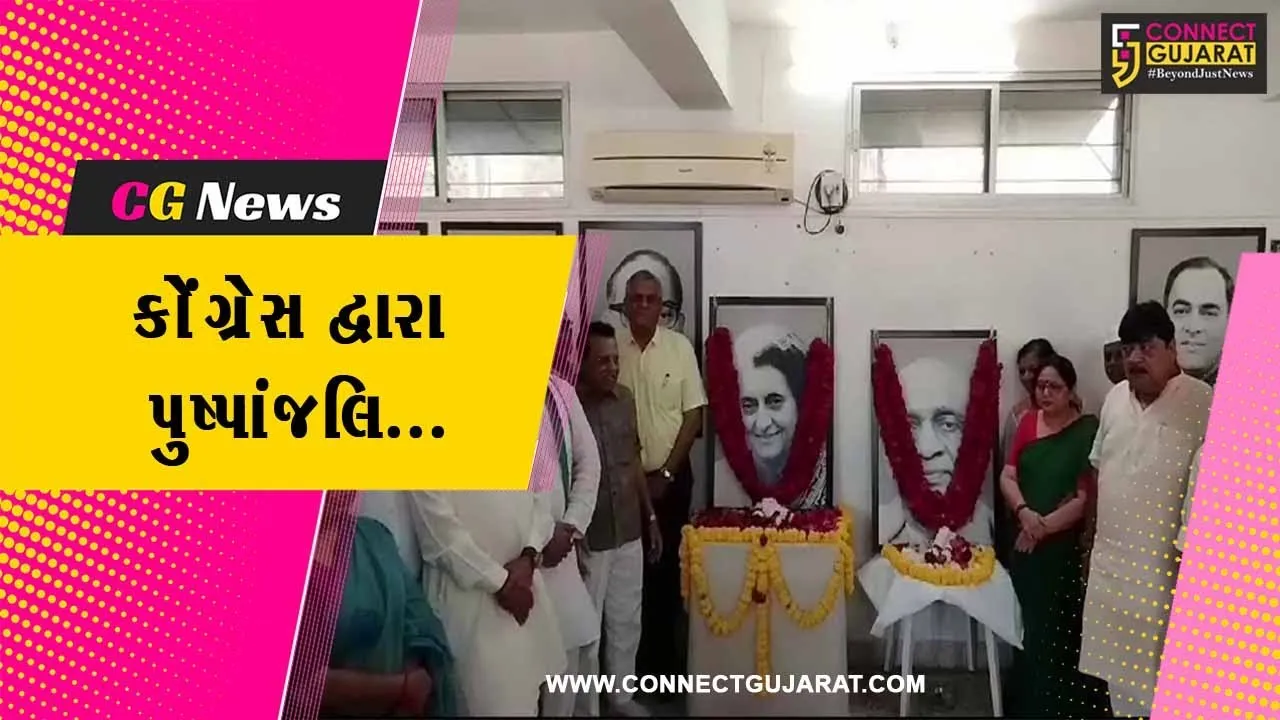 વડોદરા : સરદાર પટેલ જયંતી અને ઇન્દિરા ગાંધીની પુણ્યતિથિ નિમિત્તે કોંગ્રેસ દ્વારા પુષ્પાંજલિ કાર્યક્રમ યોજાયો