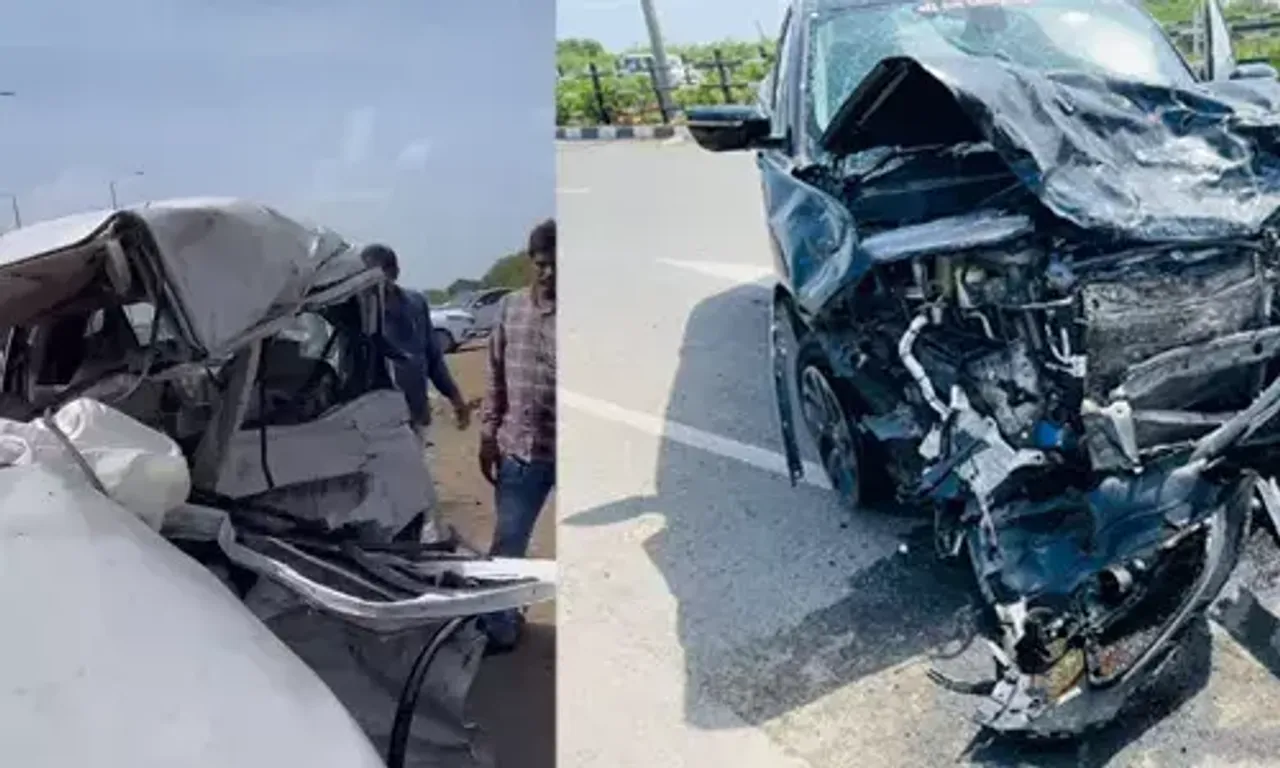 સુરત : સરથાણા નજીક આઉટર રીંગ રોડ પર બે કાર ઘડાકા ભેર અથડાઇ, 3 લોકોના કમકમાટી ભર્યા મોત