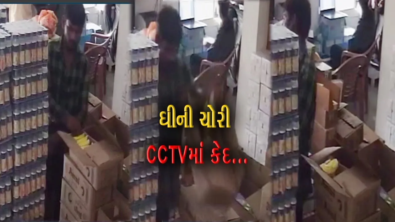 દૂધ બાદ હવે ઘીની પણ ચોરી : વડોદરામાં અમૂલ પાર્લરના કર્મચારીએ ઘીના 170 પાઉચની ચોરી કરી, ઘટના CCTVમાં કેદ