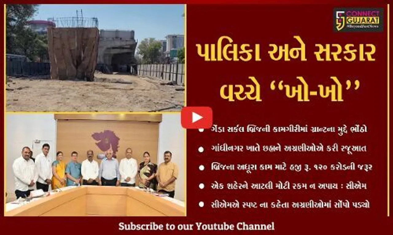 વડોદરા : ગેંડા સર્કલ બ્રિજની કામગીરી નાણાંના અભાવે અટકશે, સરકારે હાથ કર્યા "અધ્ધર"