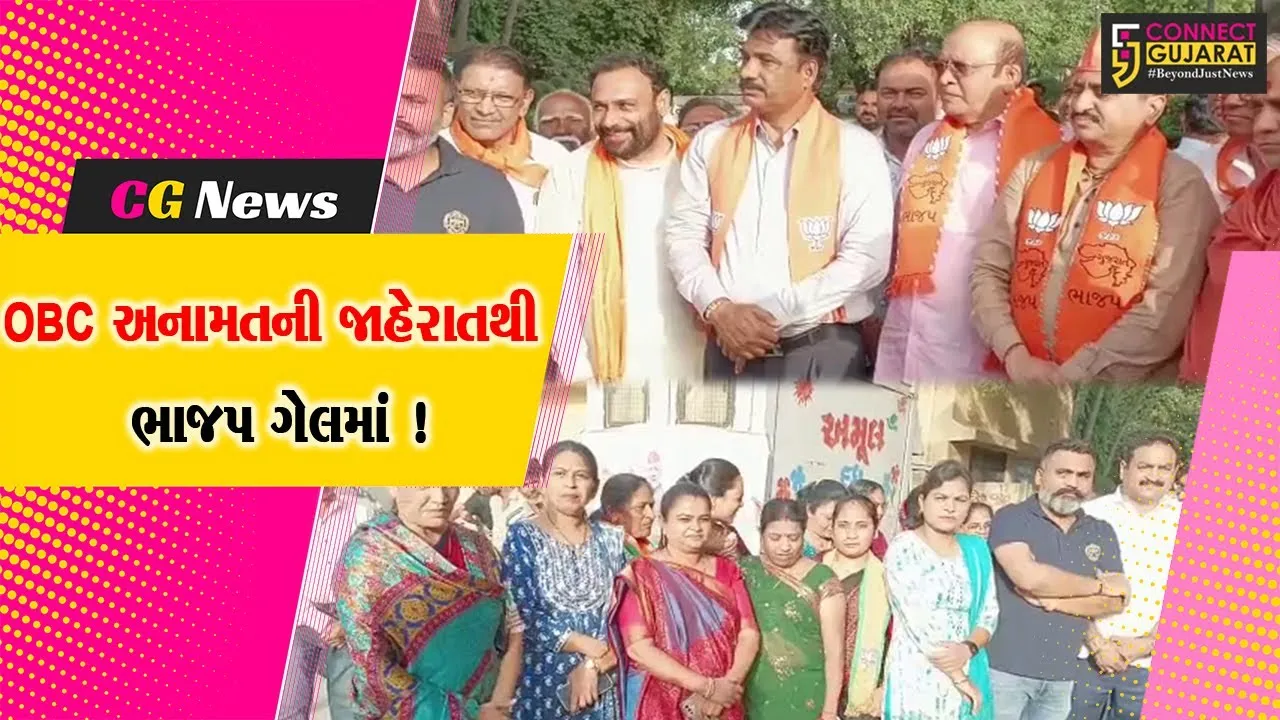 ભરૂચ: OBC અનામતની જાહેરાત થતાં ભાજપ દ્વારા કરવામાં આવી ઉજવણી,અનેક આગેવાનો રહ્યા ઉપસ્થિત