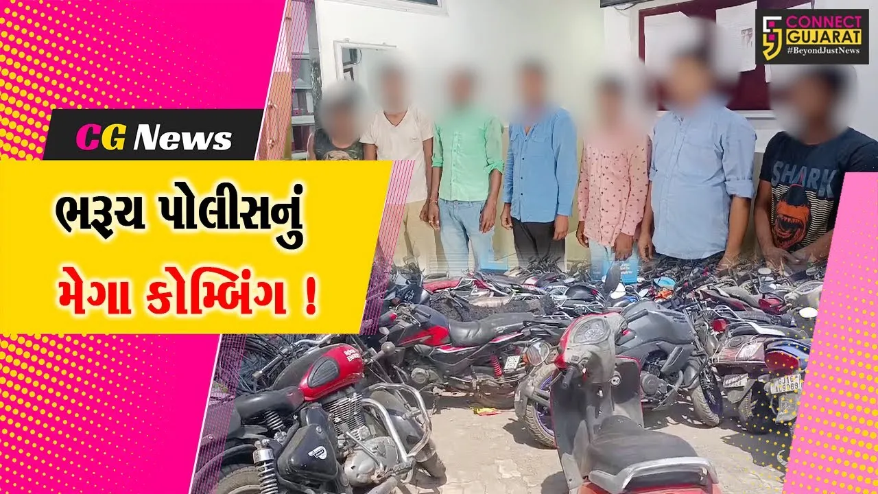 ભરૂચ: પોલીસ દ્વારા 6 ઔદ્યોગિક વસાહતમાં મેગા  કોમ્બિંગ હાથ ધરાયુ, 276 મામલામાં કાર્યવાહી