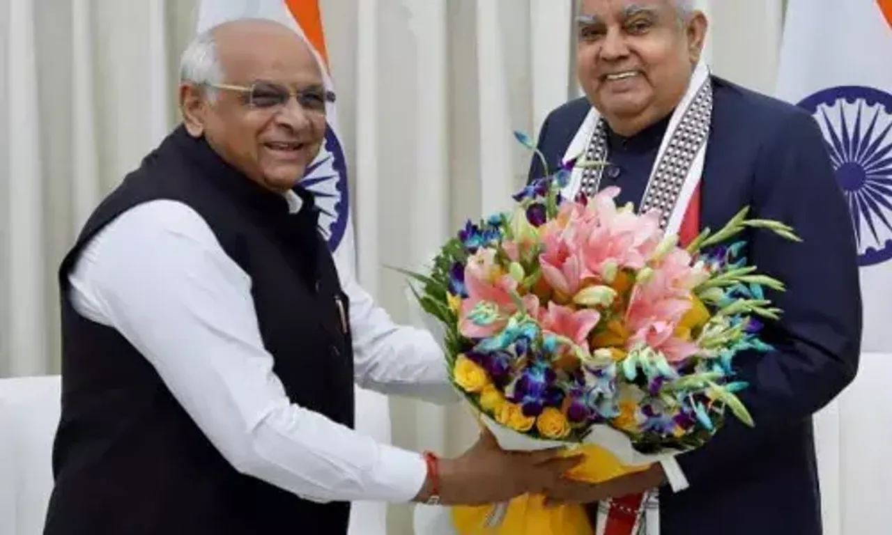 CM ભૂપેન્દ્ર પટેલે ઉપરાષ્ટ્રપતિ જગદીપ ધનખડ સાથે કરી શુભેચ્છા મુલાકાત