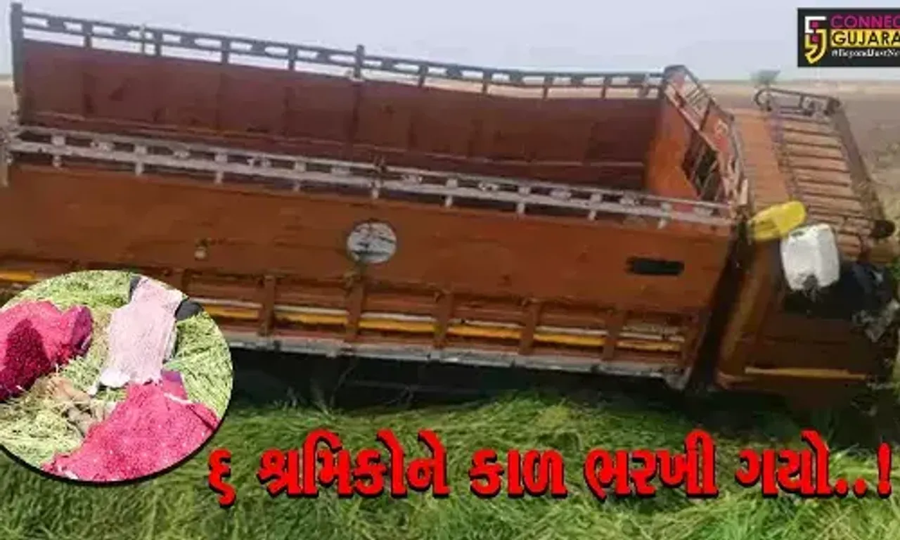 ભાવનગર : આઇસર ટેમ્પો પલટી મારી જતાં ભડભીડ ગામના 6 શ્રમિકોનું ઘટના સ્થળે મોત...