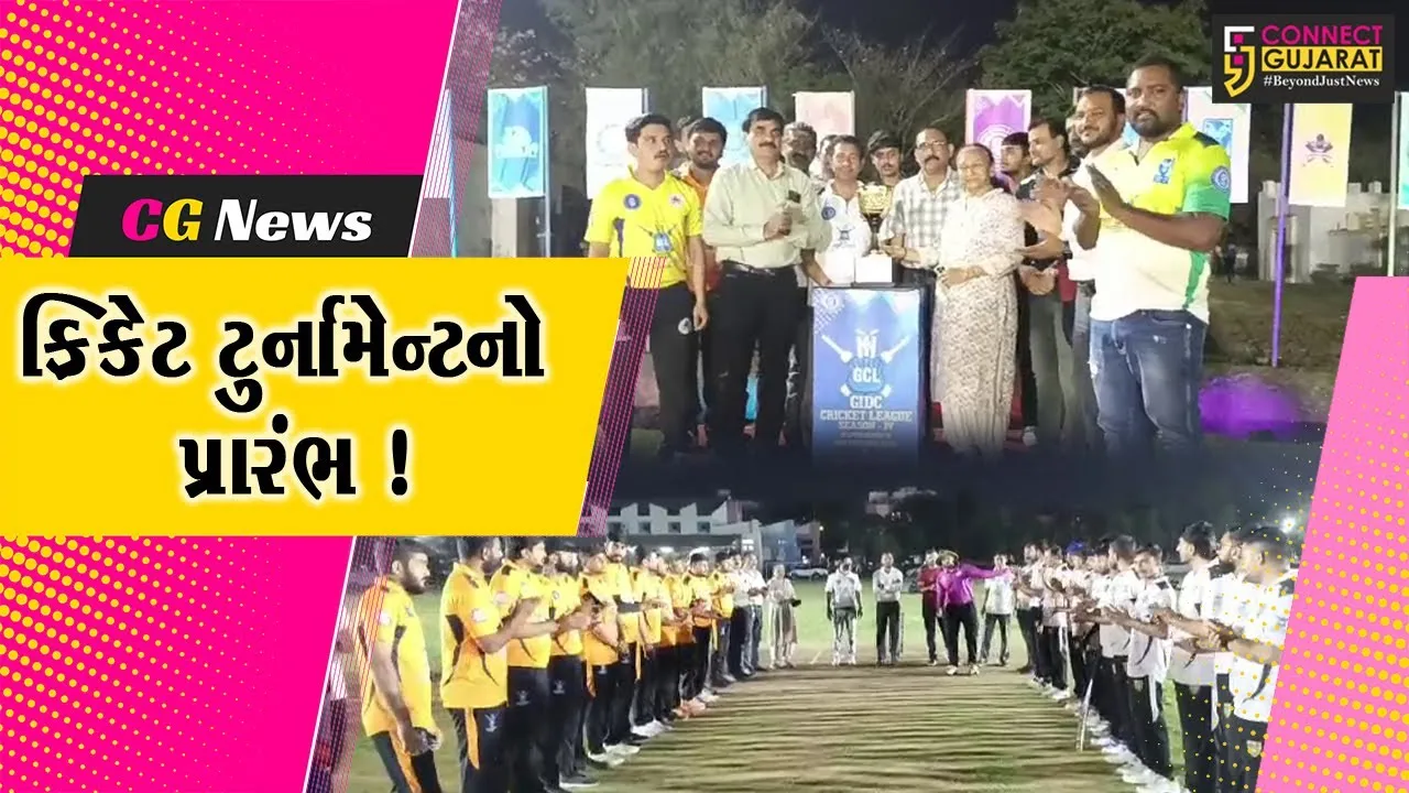 અંકલેશ્વર: GIDC પ્રીમિયર લીગ ક્રિકેટ ટુર્નામેન્ટનો પ્રારંભ, 10 ટીમોએ લીધો ભાગ